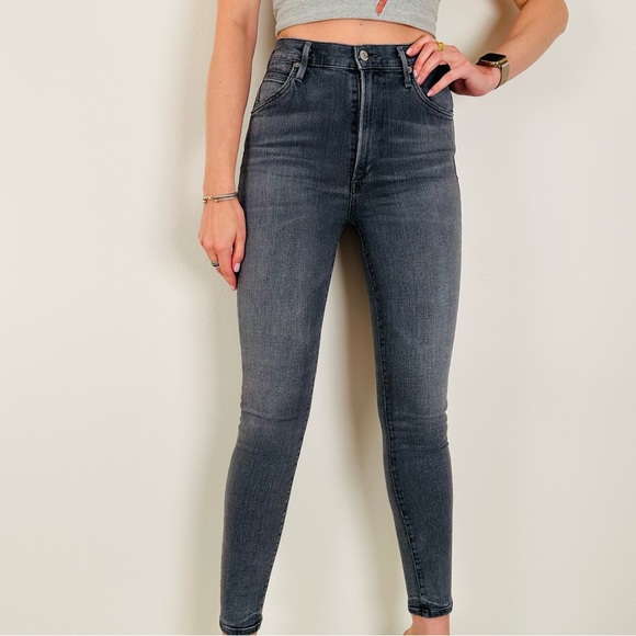 Citizens Of Humanity Chrissy High Rise Skinny Grey jeans - Picture 2 of 9